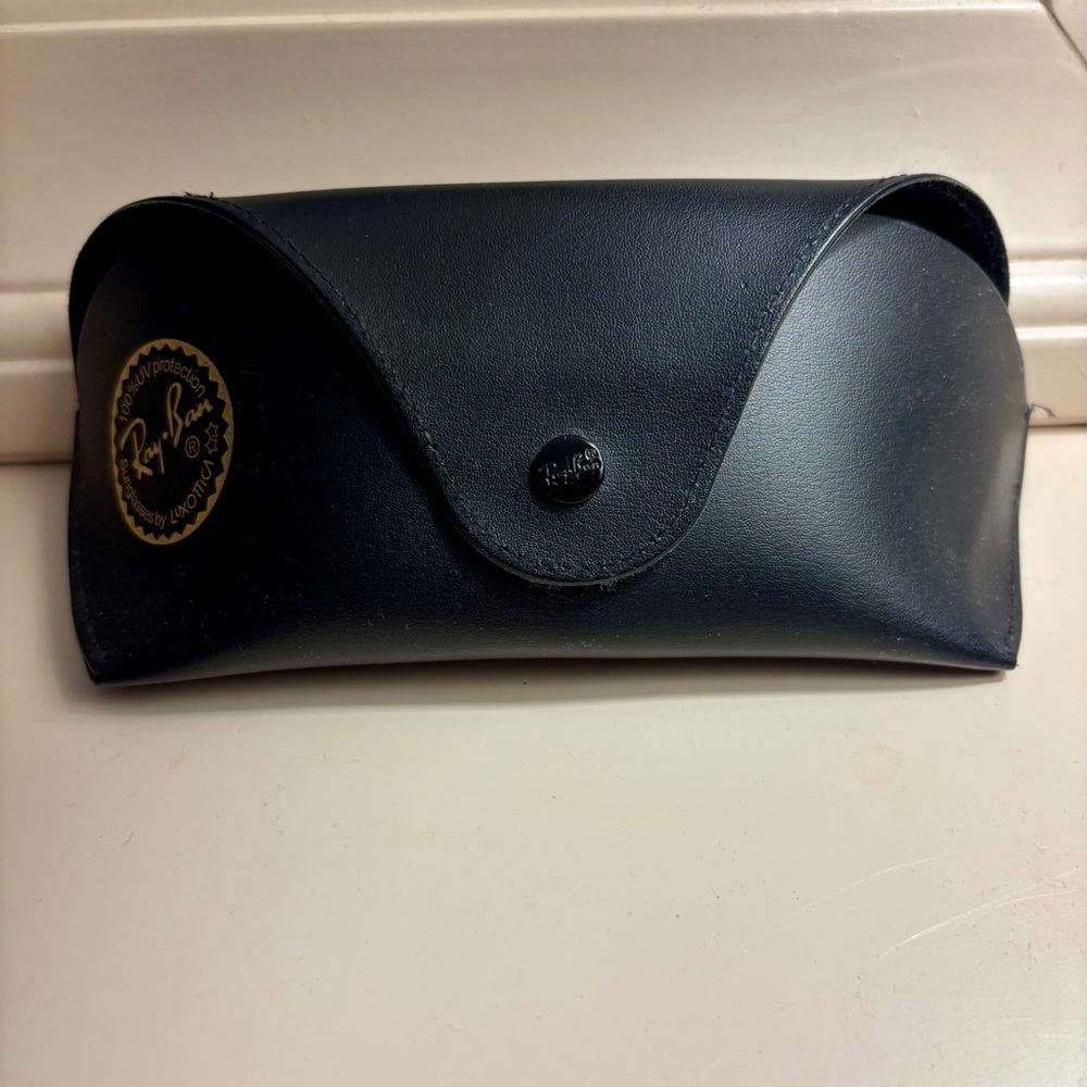 Ray-Ban Black Sunglasses Case Snap Closure Authentic w/ Booklet